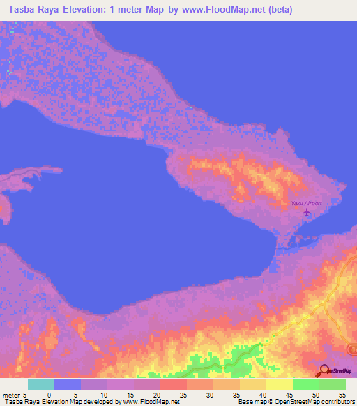 Tasba Raya,Honduras Elevation Map