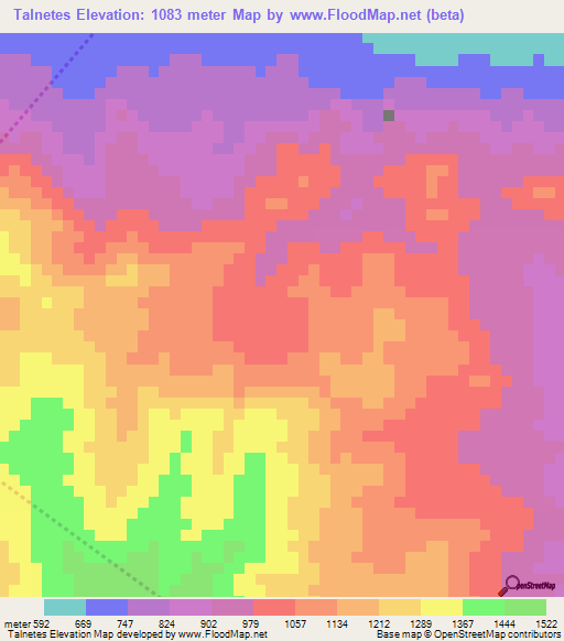 Talnetes,Honduras Elevation Map