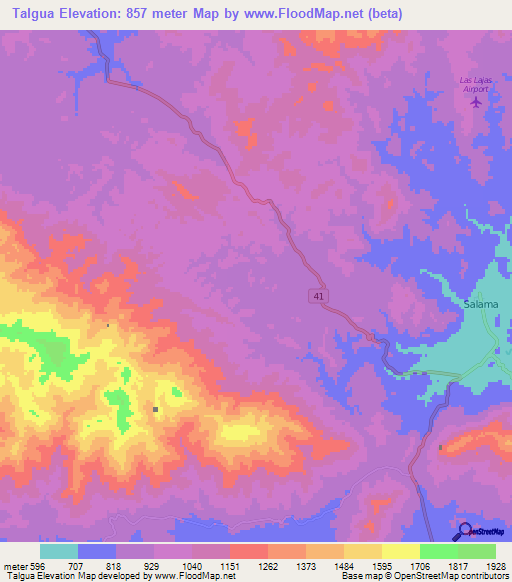 Talgua,Honduras Elevation Map