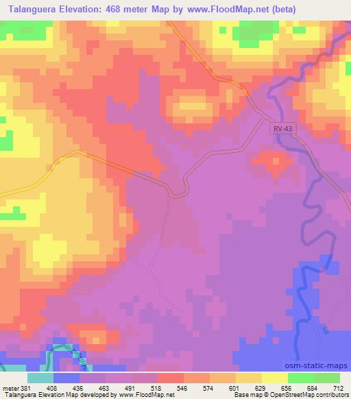 Talanguera,Honduras Elevation Map
