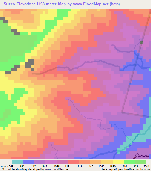 Suzco,Honduras Elevation Map