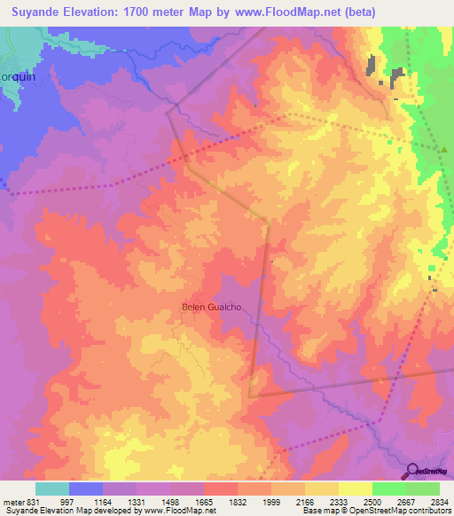 Suyande,Honduras Elevation Map