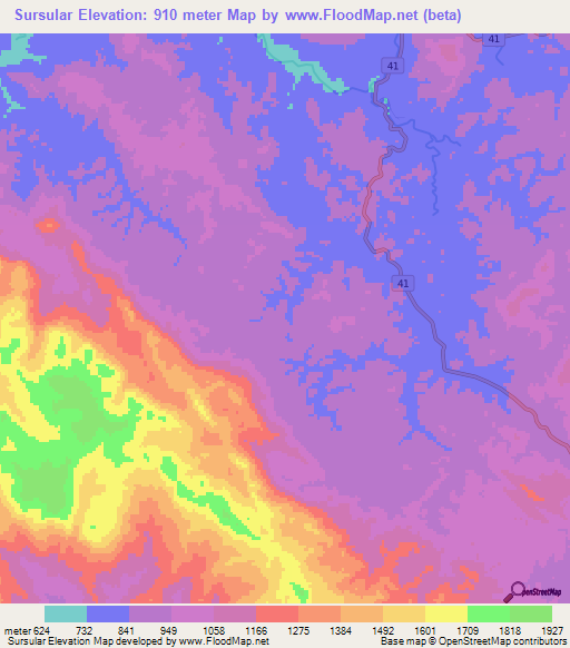 Sursular,Honduras Elevation Map