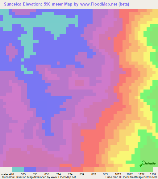 Suncelca,Honduras Elevation Map