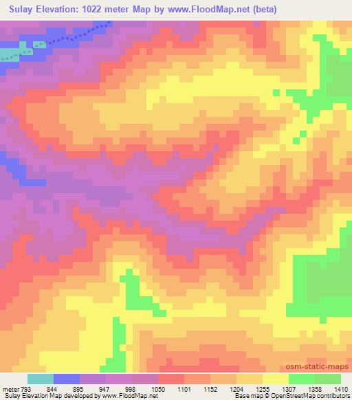 Sulay,Honduras Elevation Map