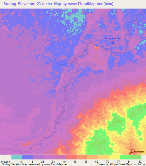 Suding,Honduras Elevation Map