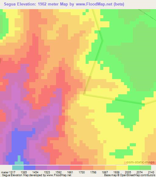 Segua,Honduras Elevation Map