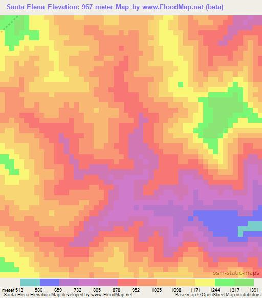 Santa Elena,Honduras Elevation Map