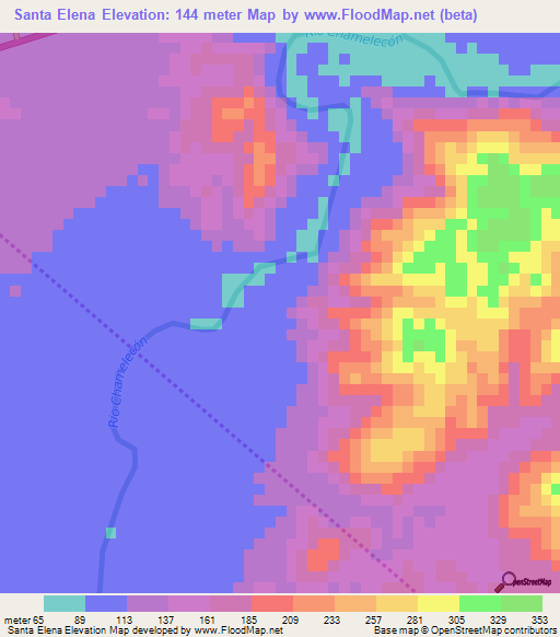 Santa Elena,Honduras Elevation Map