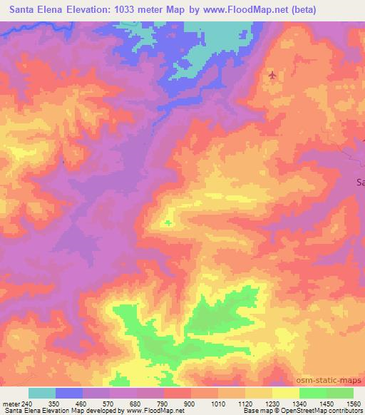 Santa Elena,Honduras Elevation Map