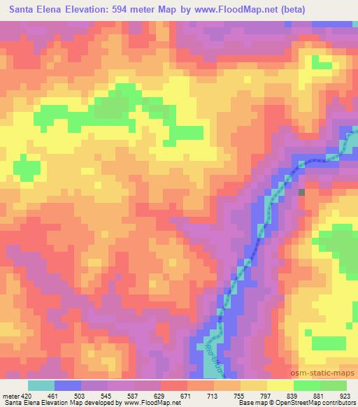 Santa Elena,Honduras Elevation Map