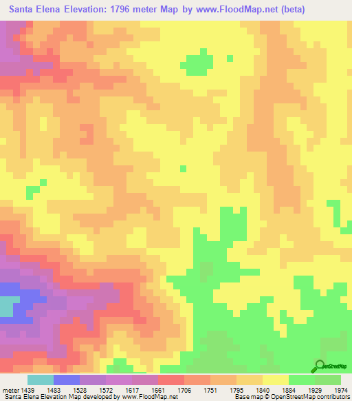 Santa Elena,Honduras Elevation Map