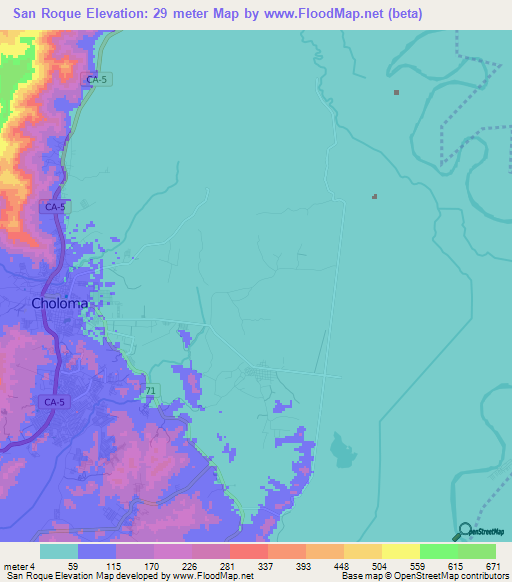 San Roque,Honduras Elevation Map