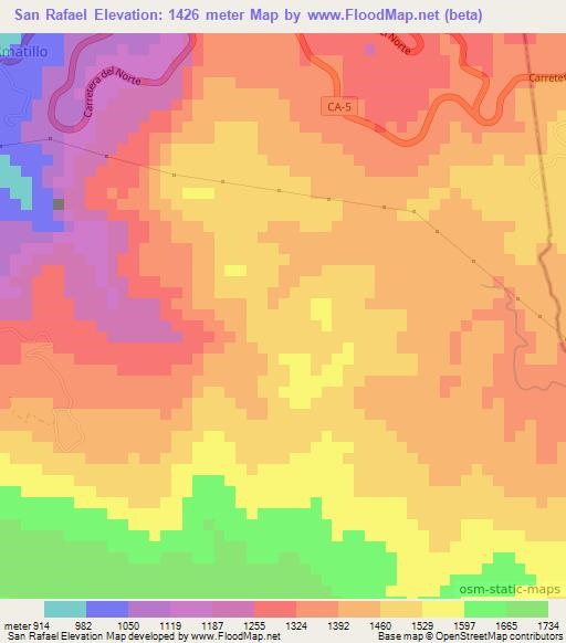 San Rafael,Honduras Elevation Map
