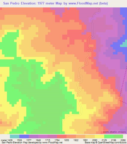 San Pedro,Honduras Elevation Map