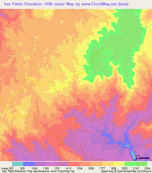 San Pablo,Honduras Elevation Map