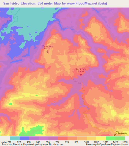 San Isidro,Honduras Elevation Map