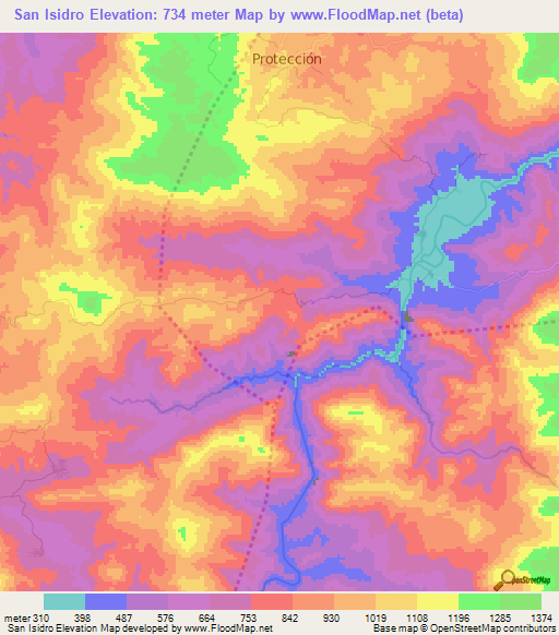 San Isidro,Honduras Elevation Map