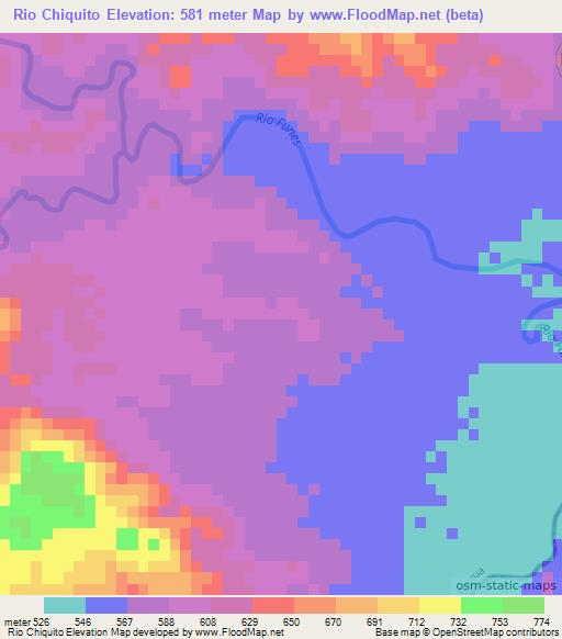 Rio Chiquito,Honduras Elevation Map