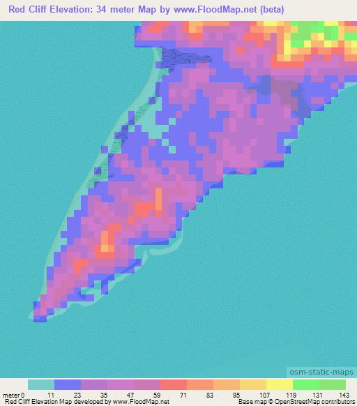 Elevation of Red Cliff,Honduras Elevation Map, Topography, Contour