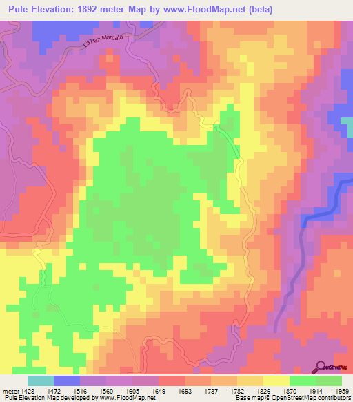 Pule,Honduras Elevation Map