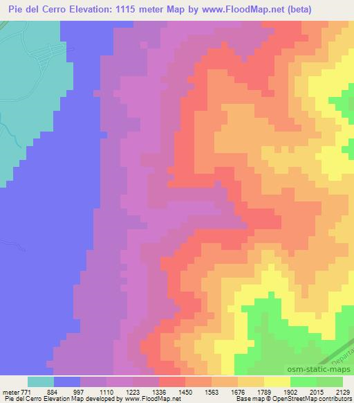 Pie del Cerro,Honduras Elevation Map