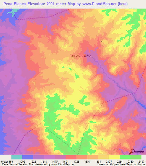 Pena Blanca,Honduras Elevation Map