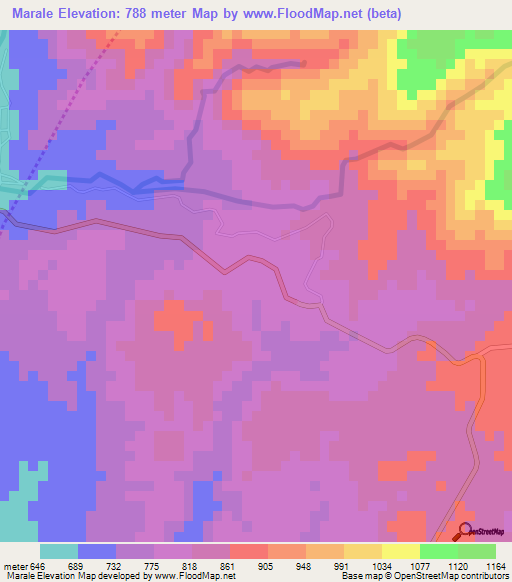Marale,Honduras Elevation Map