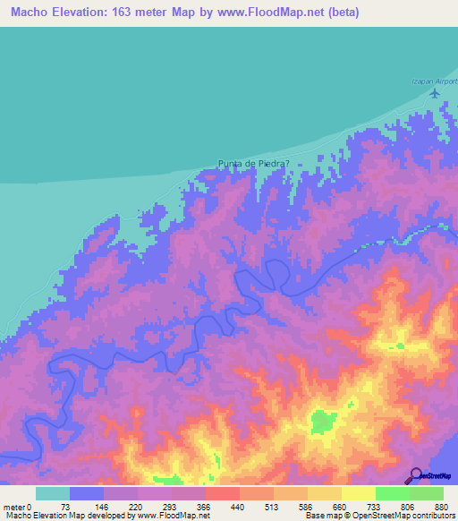 Macho,Honduras Elevation Map