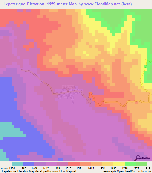 Lepaterique,Honduras Elevation Map