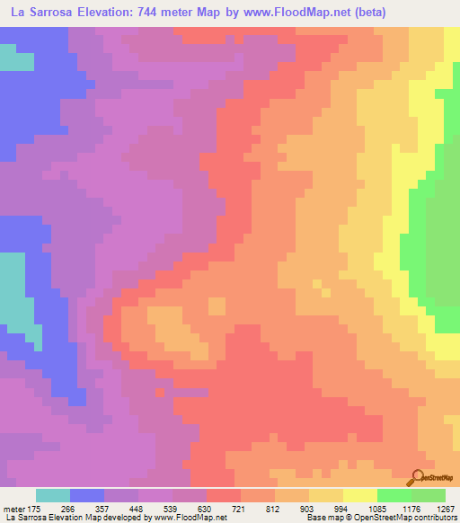 La Sarrosa,Honduras Elevation Map