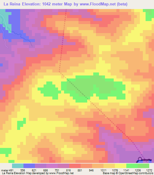 La Reina,Honduras Elevation Map