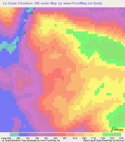 La Guata,Honduras Elevation Map
