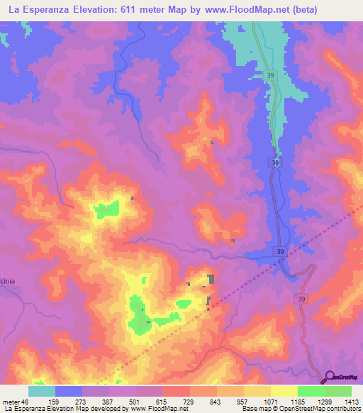 La Esperanza,Honduras Elevation Map