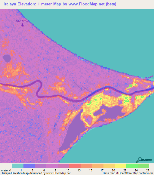 Iralaya,Honduras Elevation Map