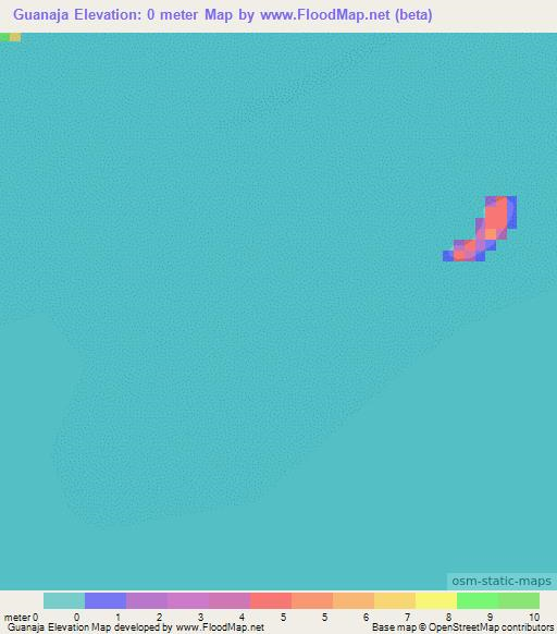 Guanaja,Honduras Elevation Map