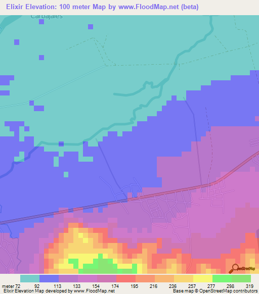 Elixir,Honduras Elevation Map