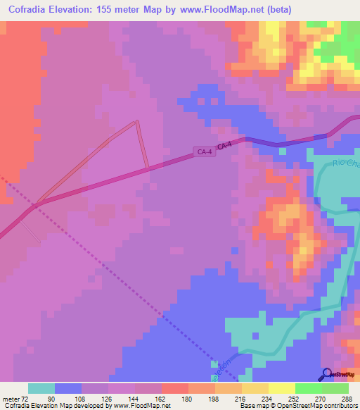 Cofradia,Honduras Elevation Map
