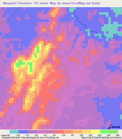 Waspado,Nicaragua Elevation Map