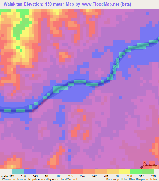 Walakitan,Nicaragua Elevation Map