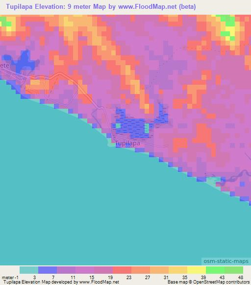 Tupilapa,Nicaragua Elevation Map