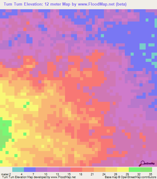 Tum Tum,Nicaragua Elevation Map