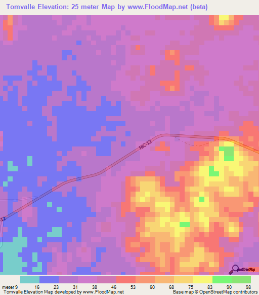 Tomvalle,Nicaragua Elevation Map
