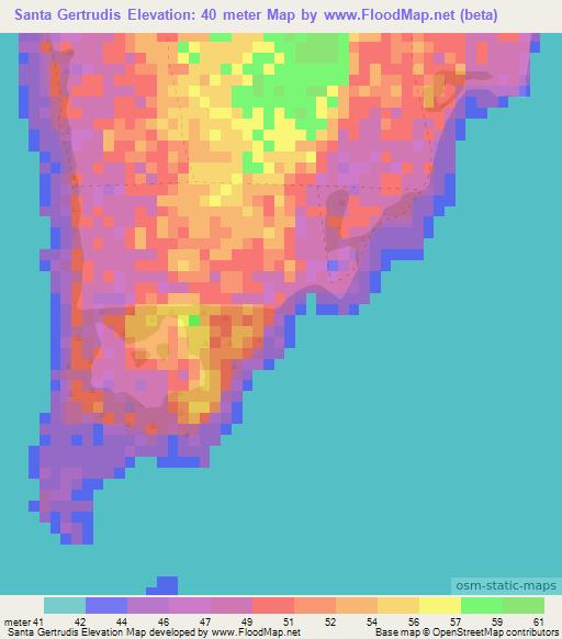 Santa Gertrudis,Nicaragua Elevation Map