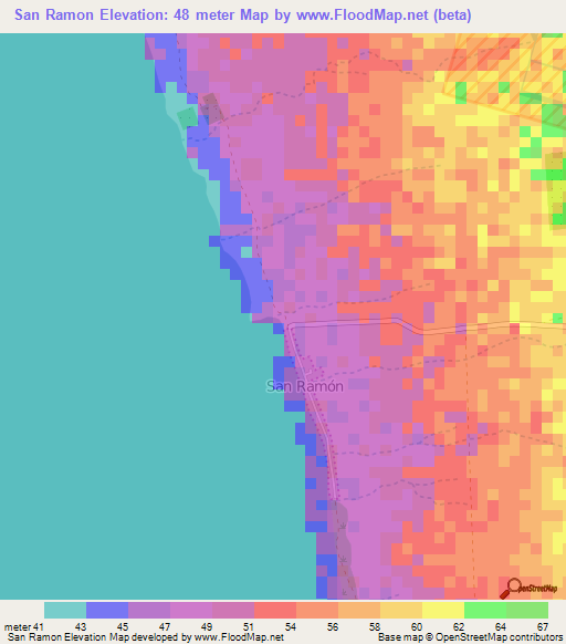 San Ramon,Nicaragua Elevation Map
