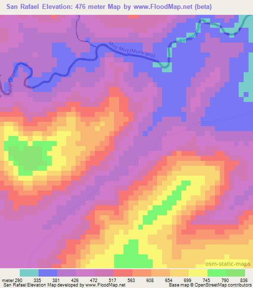 San Rafael,Nicaragua Elevation Map