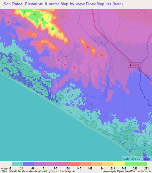 San Rafael,Nicaragua Elevation Map