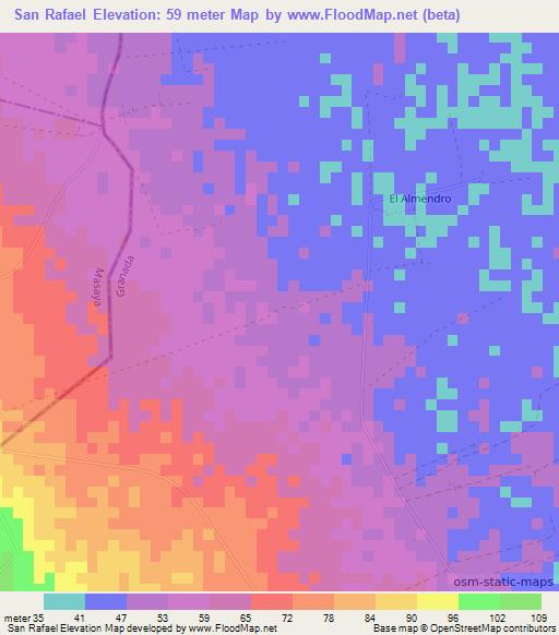 San Rafael,Nicaragua Elevation Map