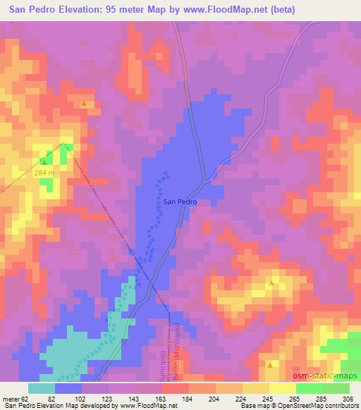 San Pedro,Nicaragua Elevation Map
