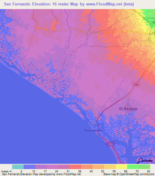 San Fernando,Nicaragua Elevation Map